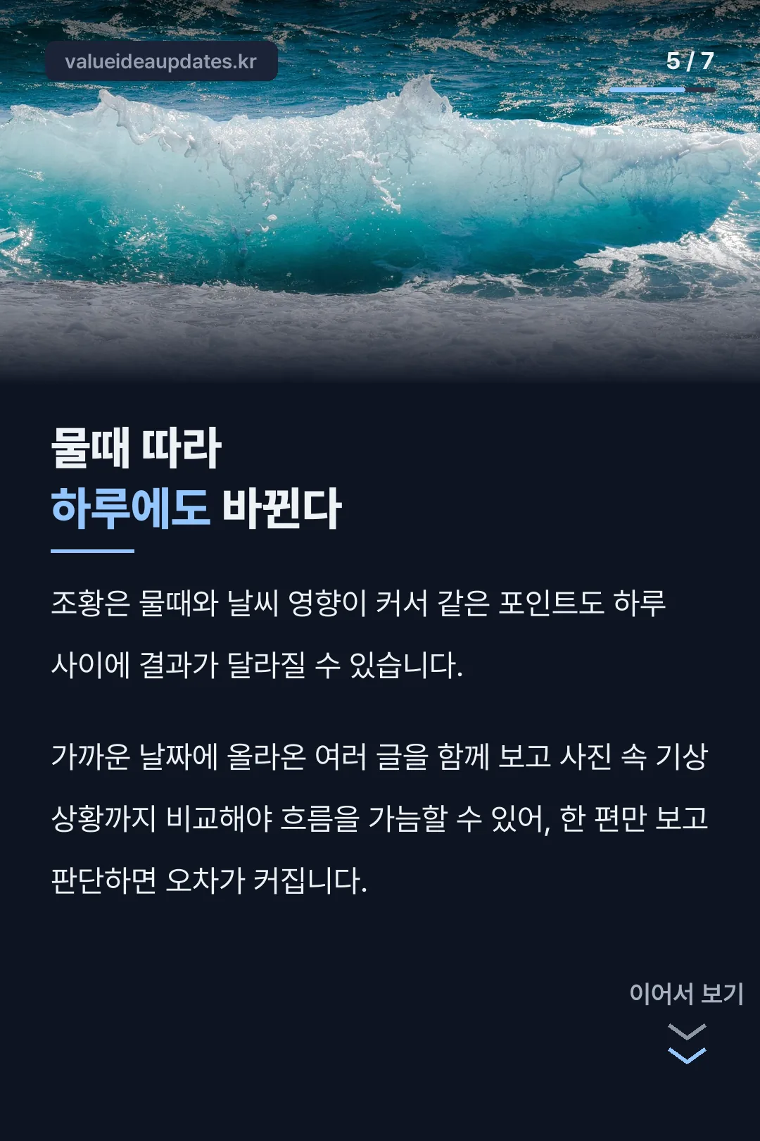 물때·날씨 변수