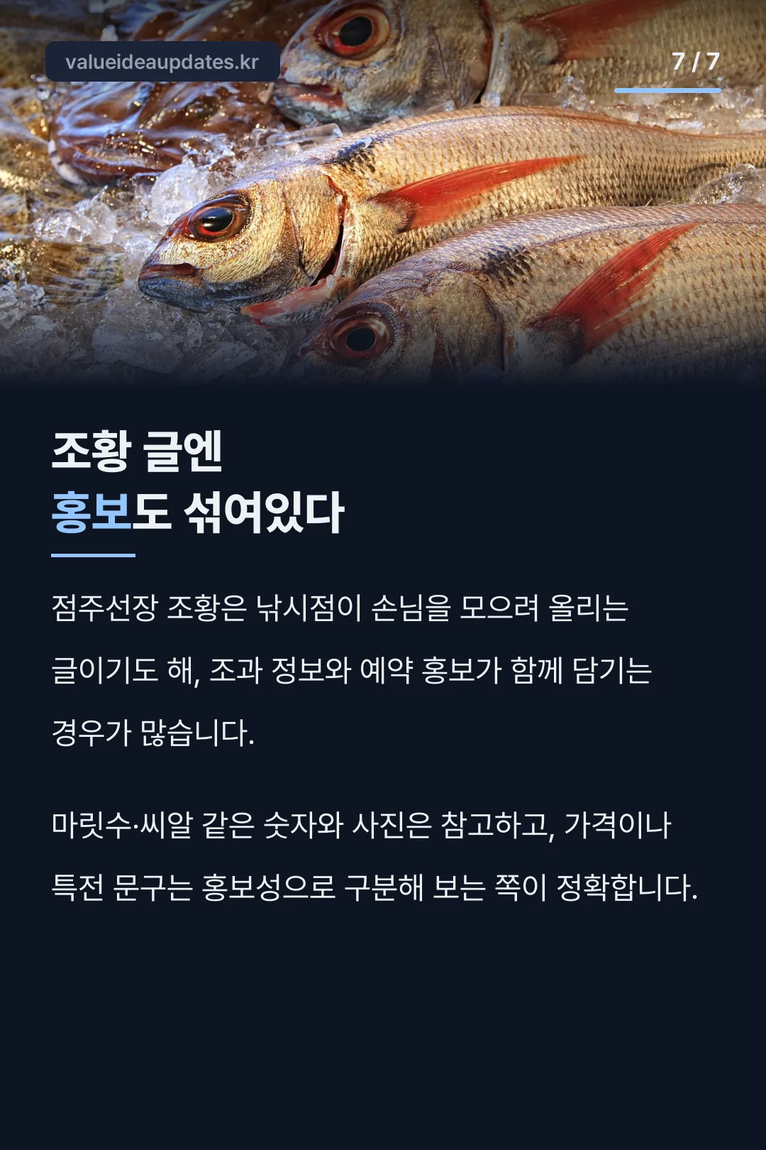 조황 글의 홍보 성격
