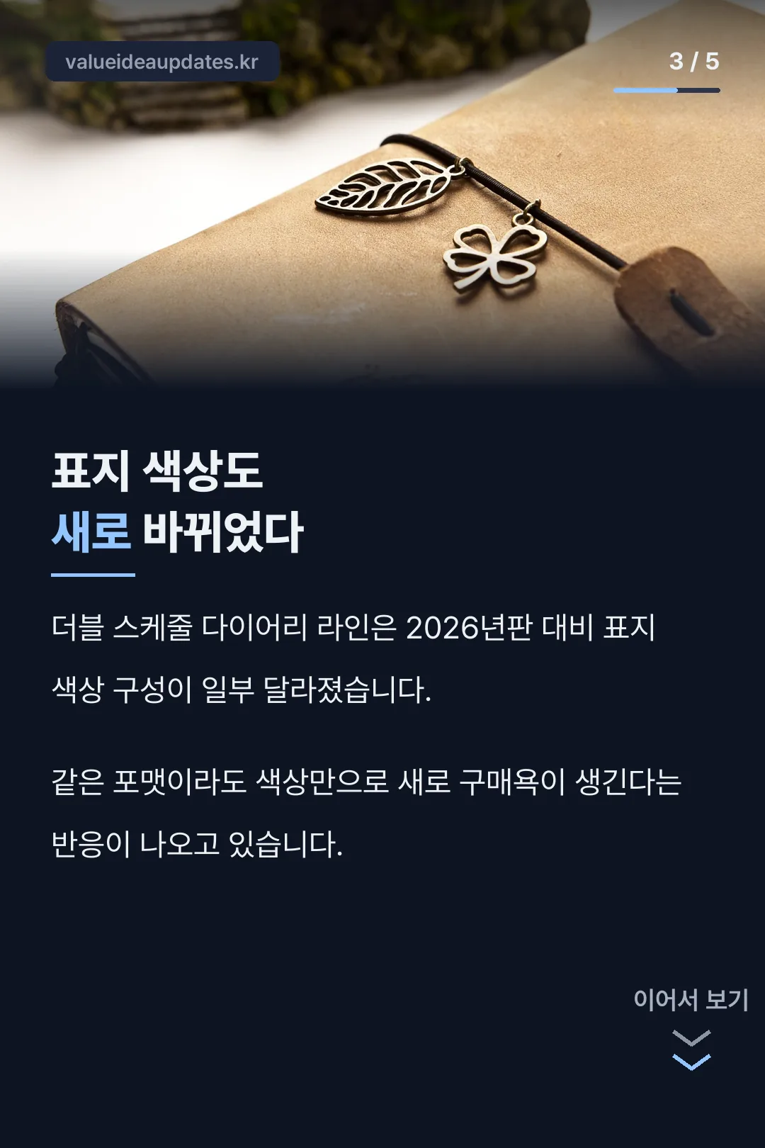 표지 색상 변화