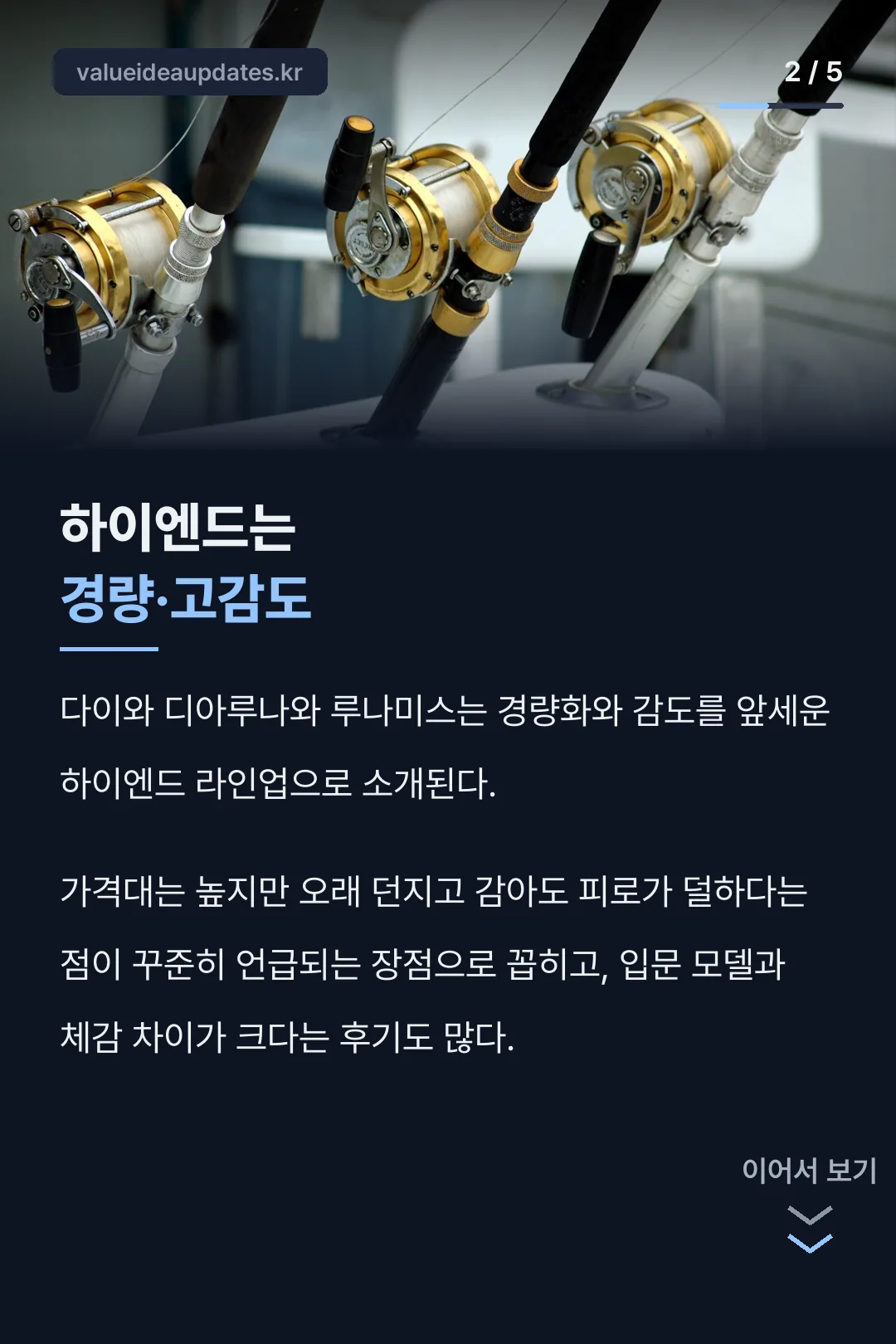 하이엔드 라인 특징
